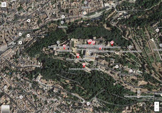 Tour Map Of The Alhambra In Granada Spain Approach Guides