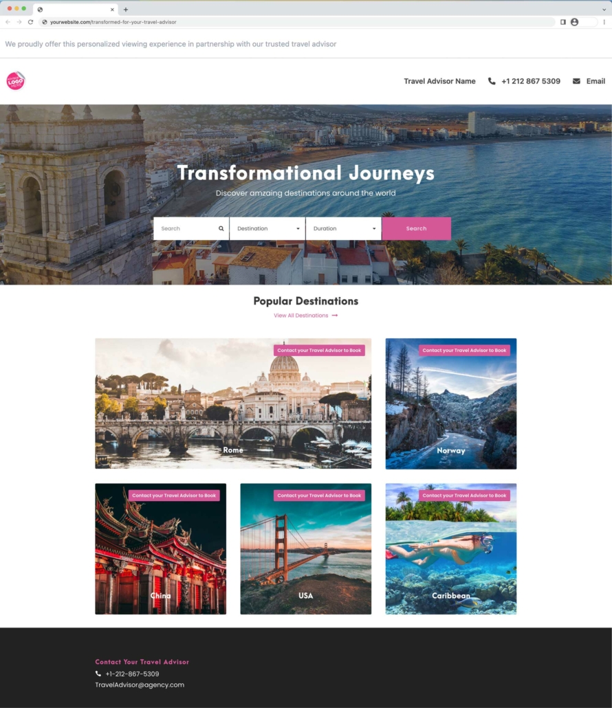 Co-Branded Travel Advisor Websites